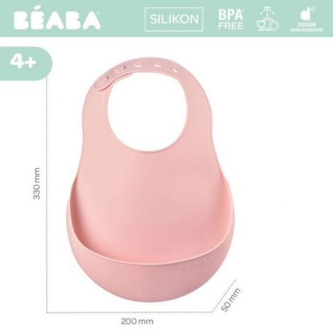 Baveta silicon Beaba Old Pink - poza 4
