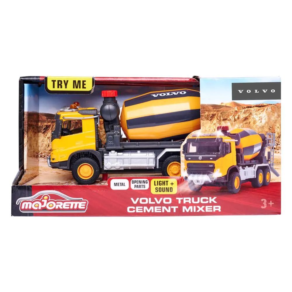 Betoniera metalica Majorette Volvo cu lumini si sunete 19 cm - poza 2