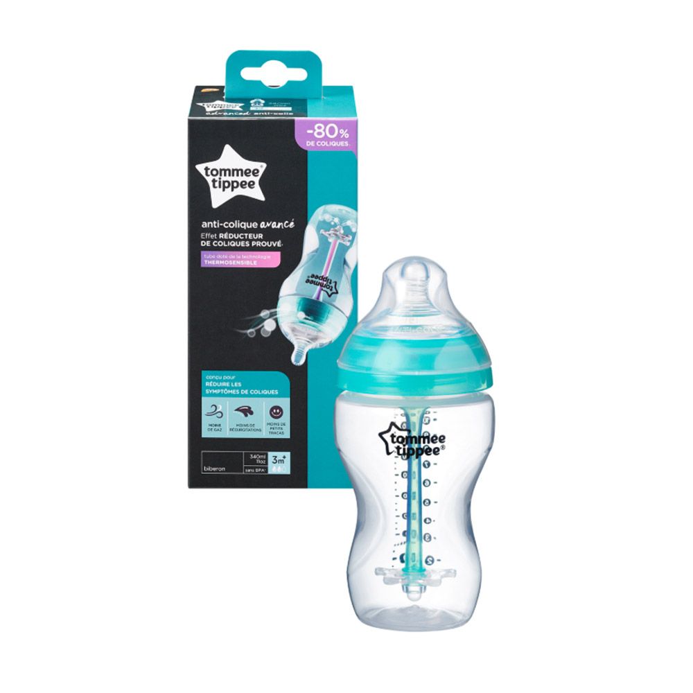 Biberon Advanced anticolici cu sistem de ventilatie Tommee Tippee 340 ml - poza 2