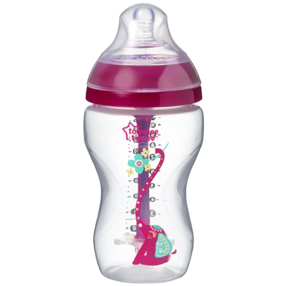 Biberon Advanced anticolici cu sistem de ventilatie Tommee Tippee 340 ml pink - poza 1