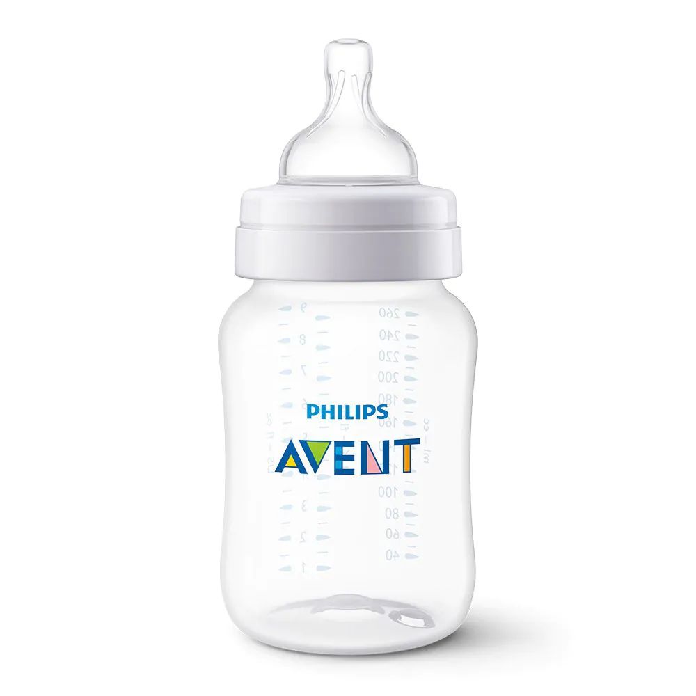 Biberon Avent anticolici, tetina debit 2, 1 luna+, 260 ml - poza 1