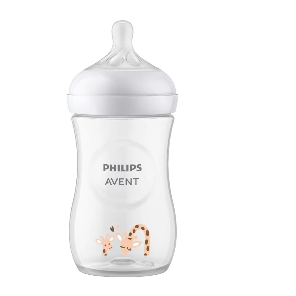 Biberon Avent Natural Response 3.0, 260 ml, girafa, o luna+ - poza 1
