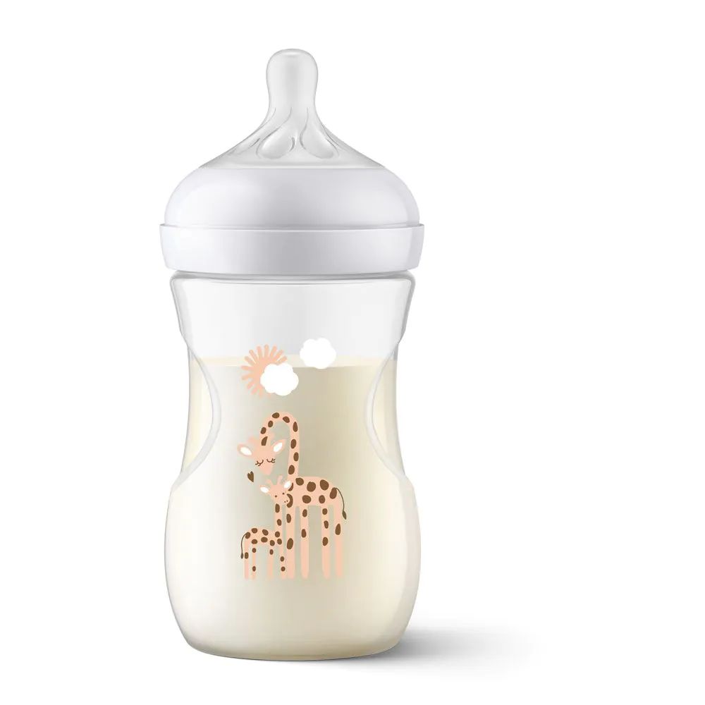 Biberon Avent Natural Response 3.0, 260 ml, girafa, o luna+ - poza 2