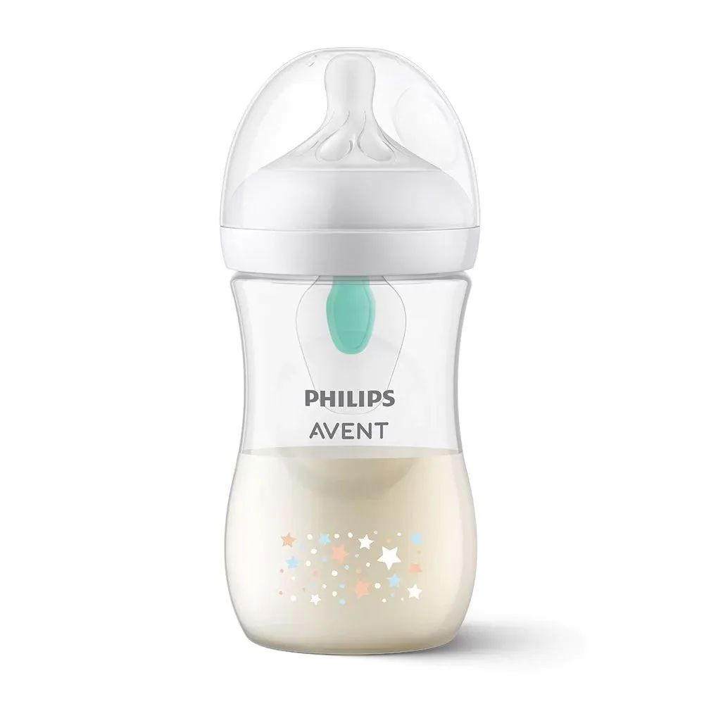 Biberon Avent Natural Response Airfree 3.0, 260 ml, stelute si ursulet, o luna+ - poza 1