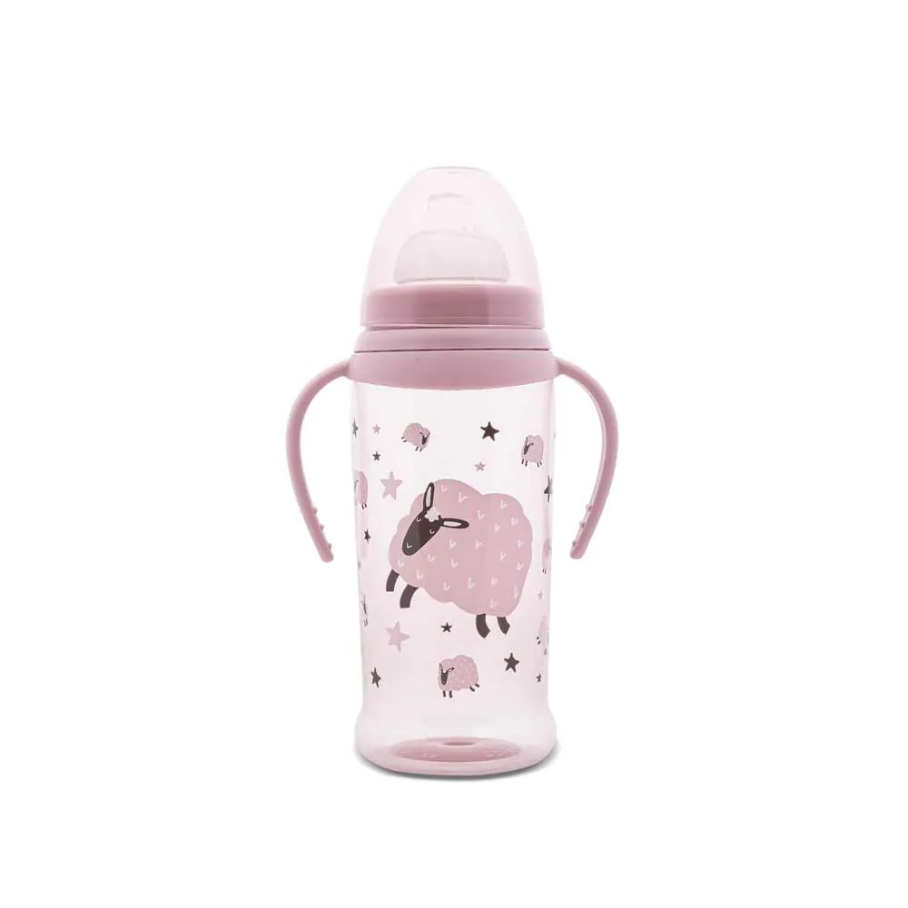 Biberon cu manere Lorelli My Friend 350 ml Mellow Rose