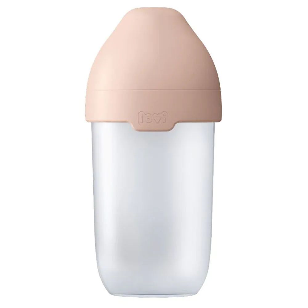 Biberon cu tetina de silicon Lovi Mammafeel 250 ml 3 luni + Roz - poza 1