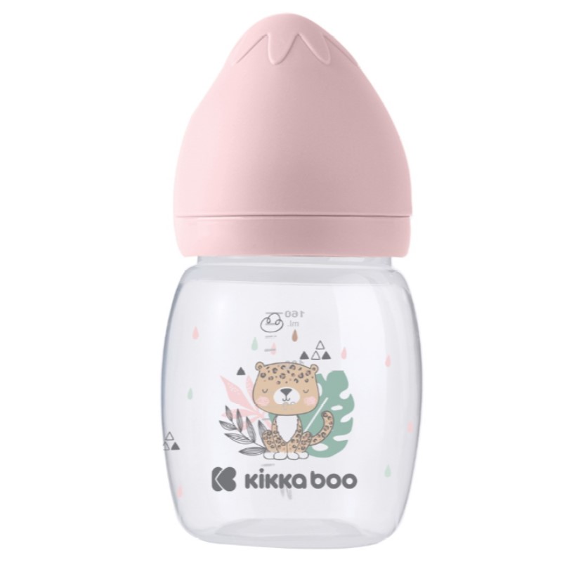 Biberon polipropilena 180 ml silicon Kikka Boo Savanna Roz - poza 1