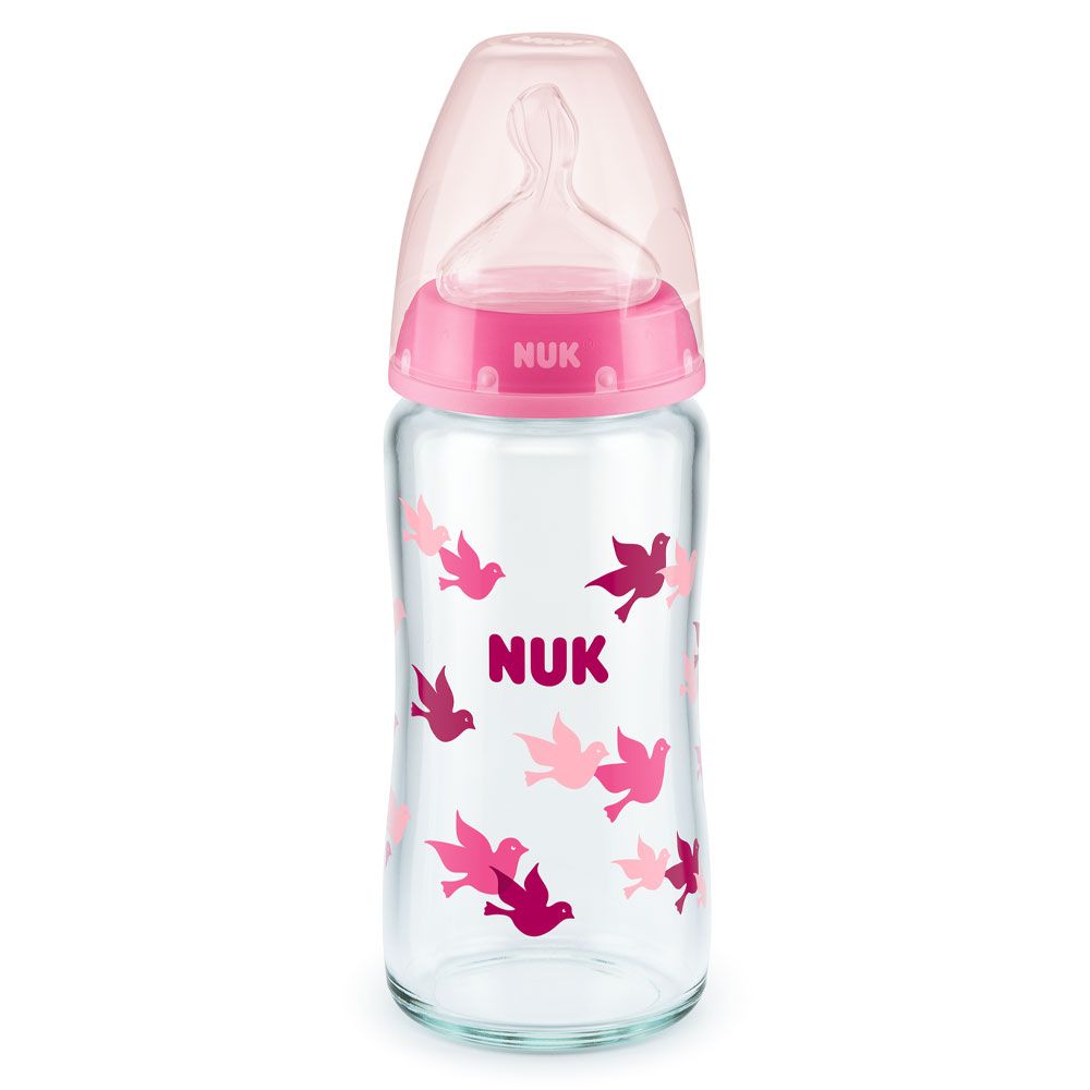 Biberon sticla Nuk control temperatura cu tetina silicon 240 ml 0-6 luni - poza 3