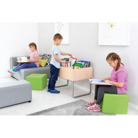Biblioteca orizontala inaltime 55 cm, culoare alb - poza 2
