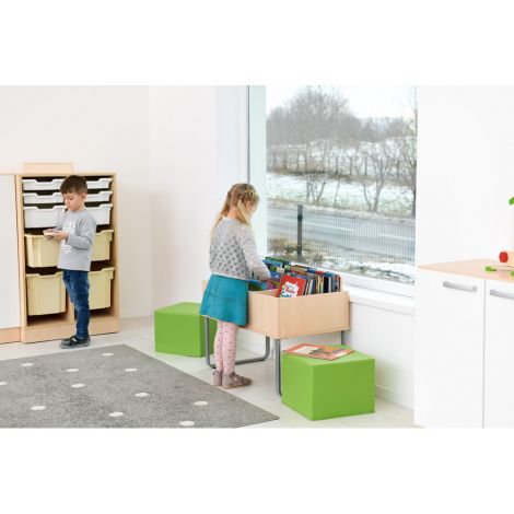 Biblioteca orizontala inaltime 55 cm, culoare alb - poza 3
