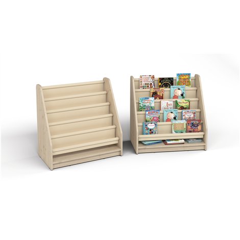 Biblioteca spatioasa cu rafturi din material textil, 80 x 45 x 80 cm, ideala pentru gradinita - poza 3