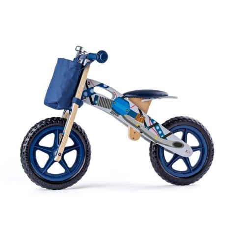 Bicicleta copii 2-5 ani, fara pedale, Albastru, Woodyland 93065 - poza 1