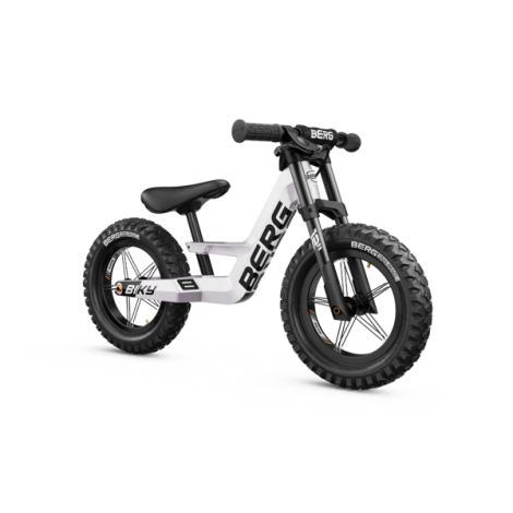 Bicicleta copii 2-5 ani, fara pedale, Berg Biky Cross White Cu Frana De Mana, Berg Toys BT24747400