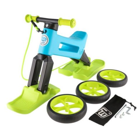 Bicicleta copii 2-5 ani, fara pedale, Funny Wheels Rider Supersport Yetti In Aqua Lime, FUNNY WHEELS RIDER FWYETTIAQUA - poza 1