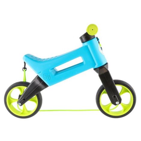 Bicicleta copii 2-5 ani, fara pedale, Funny Wheels Rider Yetti Superpack In Blue Lime, FUNNY WHEELS RIDER 8595557516545 - poza 3