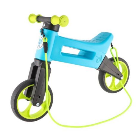 Bicicleta copii 2-5 ani, fara pedale, Funny Wheels Rider Yetti Superpack In Blue Lime, FUNNY WHEELS RIDER 8595557516545 - poza 4