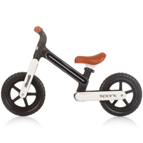 Bicicleta copii 2-5 ani, fara pedale, Spark Black White, Chipolino DIKSK02401BW - poza 2