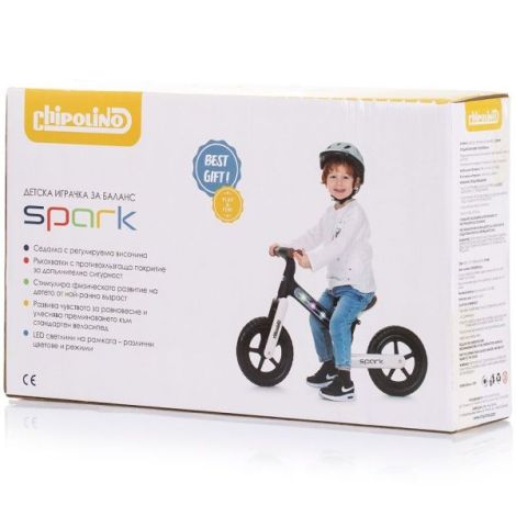 Bicicleta copii 2-5 ani, fara pedale, Spark Green, Chipolino DIKSK02402GR - poza 5