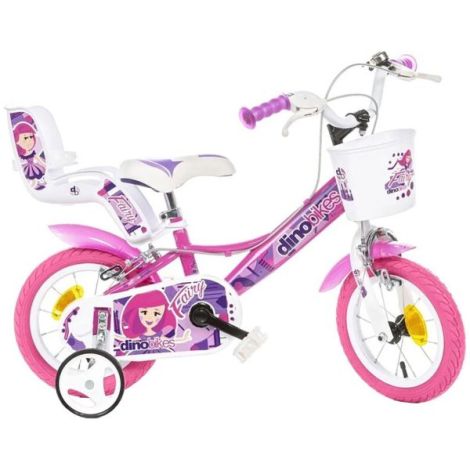 Bicicleta copii 3-5 ani, 12 inch, Fairy Roz, Dino Bikes DB124RSN09FY - poza 1