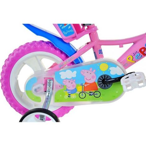 Bicicleta copii 3-5 ani, 12 inch, Peppa Pig, Dino Bikes DB124RLPGS - poza 2