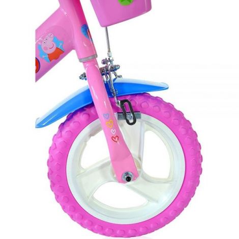 Bicicleta copii 3-5 ani, 12 inch, Peppa Pig, Dino Bikes DB124RLPGS - poza 3