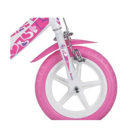 Bicicleta copii 3-5 ani, 12 inch, Rln Inimioare, Dino Bikes DB124 RLN05LH - poza 4