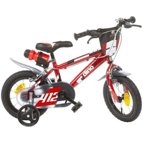 Bicicleta copii 3-5 ani, 12 inch, Rosu, Dino Bikes DB412US06 - poza 1