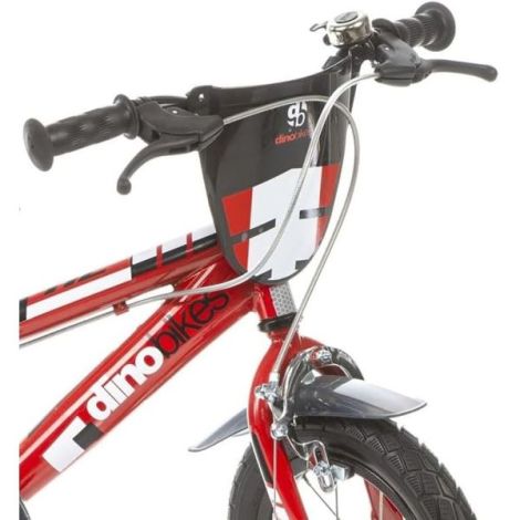 Bicicleta copii 3-5 ani, 12 inch, Rosu, Dino Bikes DB412US06 - poza 3
