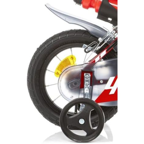 Bicicleta copii 3-5 ani, 12 inch, Rosu, Dino Bikes DB412US06 - poza 4