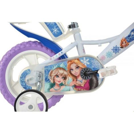 Bicicleta copii 3-5 ani, 12 inch, Snow Queen, Dino Bikes DB124RLSQ - poza 5