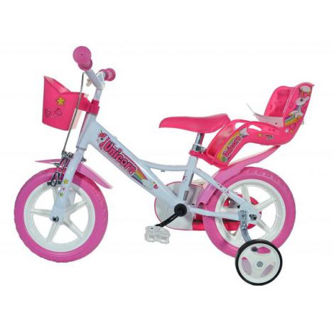 Bicicleta copii 3-5 ani, 12 inch, Unicorn, Dino Bikes 124RLUN - poza 2