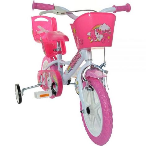 Bicicleta copii 3-5 ani, 12 inch, Unicorn, Dino Bikes DB124RLUN - poza 2