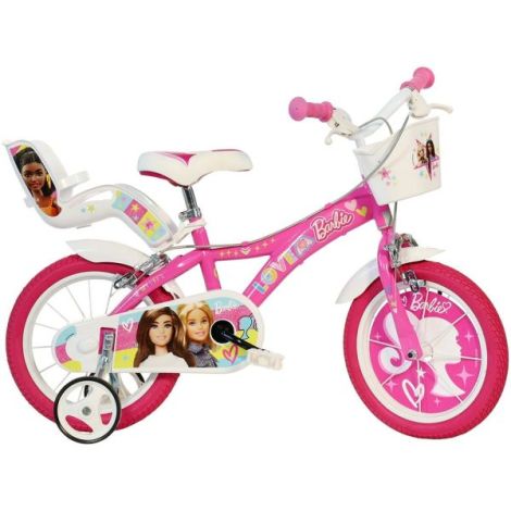 Bicicleta copii 3-5 ani, 14 inch, Barbie, Dino Bikes DB614G02BA - poza 1
