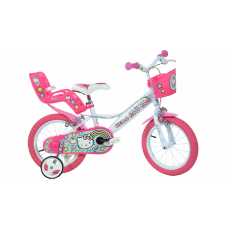Bicicleta copii 3-5 ani, 14 inch, Fete Ani Hello Kitty, Dino Bikes DB144RHK2 - poza 3