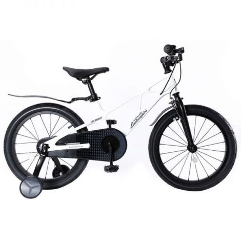 Bicicleta copii 3-5 ani, 14 inch, Lamborghini Cadru Magneziu Alba, Mesuca LBK00714WHT - poza 5