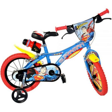 Bicicleta copii 3-5 ani, 14 inch, Superman, Dino Bikes DB614SM - poza 1