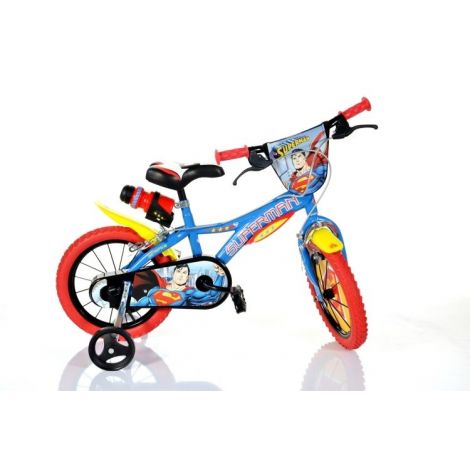 Bicicleta copii 3-5 ani, 14 inch, Superman , Dino Bikes DN614SUP - poza 1