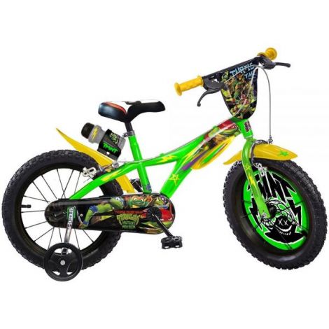 Bicicleta copii 3-5 ani, 14 inch, Testoasele Ninja, Dino Bikes DB614MNT - poza 1