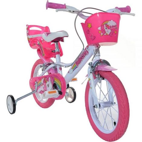 Bicicleta copii 3-5 ani, 14 inch, Unicorn, Dino Bikes DB144RUN - poza 2