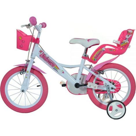 Bicicleta copii 3-5 ani, 14 inch, Unicorn, Dino Bikes DB144RUN - poza 3