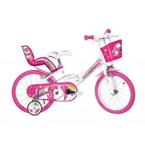 Bicicleta copii 3-5 ani, 14 inch, Unicorn, Dino Bikes DB144RUN - poza 1