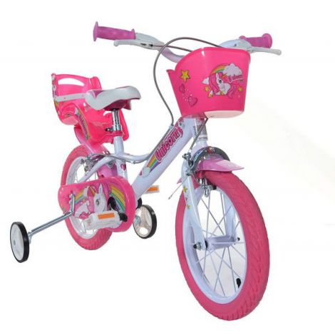 Bicicleta copii 3-5 ani, 14 inch, Unicorn, Dino Bikes DB144RUN - poza 2