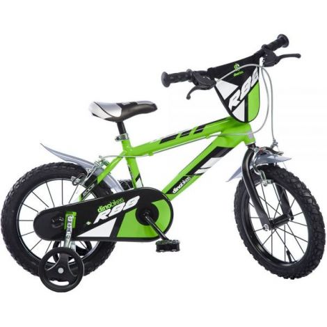 Bicicleta copii 3-5 ani, 14 inch, Verde, Dino Bikes DB414UR88GR
