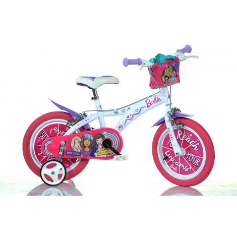 Bicicleta copii 4-6 ani, 16 inch, Barbie, Dino Bikes DN616GBA - poza 2