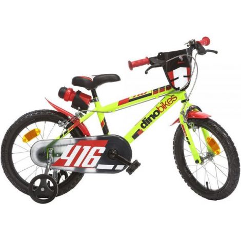 Bicicleta copii 4-6 ani, 16 inch, Galben, Dino Bikes DB416US03YE - poza 1