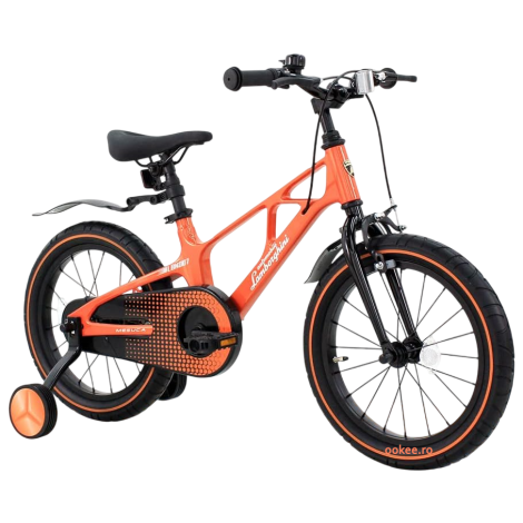 Bicicleta copii 4-6 ani, 16 inch, Lamborghini Cadru Magneziu Portocalie, Mesuca LBK00716ORG - poza 1