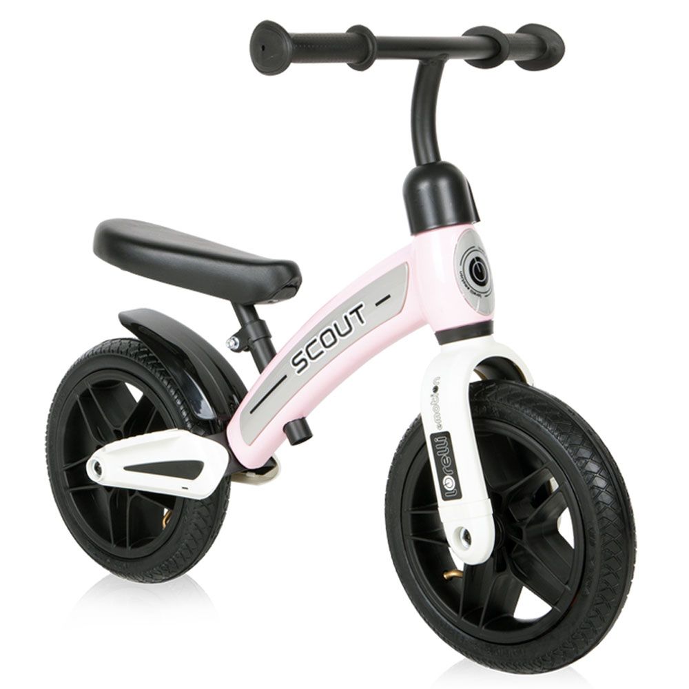 Bicicleta de echilibru fara pedale pentru fete roti cauciuc 10 inch Lorelli Scout Air Roz - poza 2