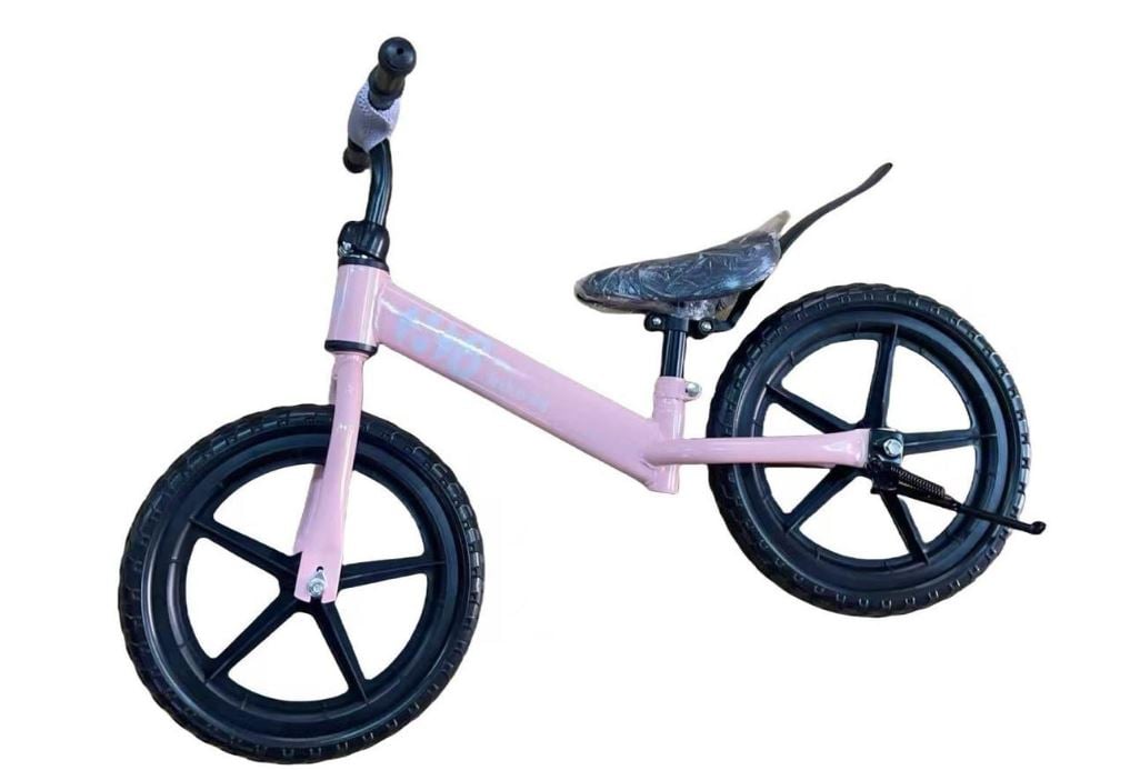 Bicicleta de echilibru fara pedale - roti cauciuc 14 inch (roz)