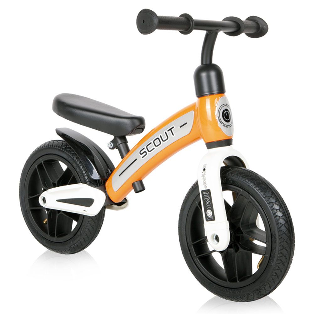 Bicicleta de echilibru fara pedale unisex roti cauciuc 10 inch Lorelli Scout Air Portocalie - poza 3