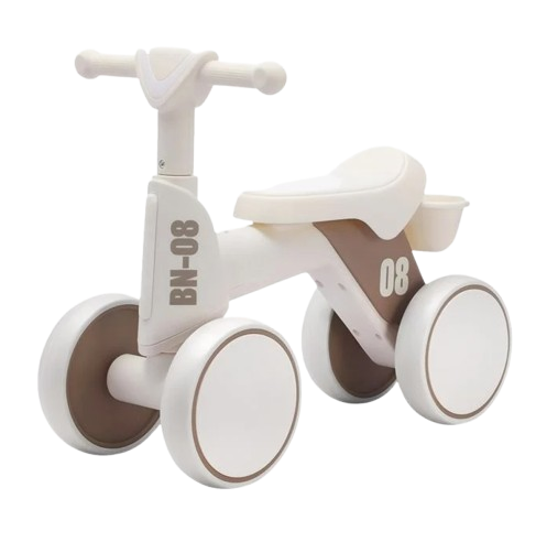 Bicicleta de echilibru pentru copii cu 4 roti, sunet si lumini, 18-36 luni